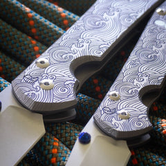 SPD X CRK Sebenza 31 Blue Wave - Large