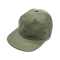 Six Panel Baseball Cap Herringbone Twill - Vintage Fatigue Green