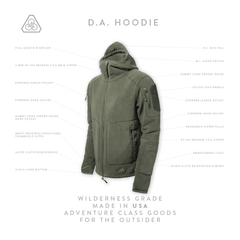 PDW DA Hoodie v2 - Heather Mountain Green