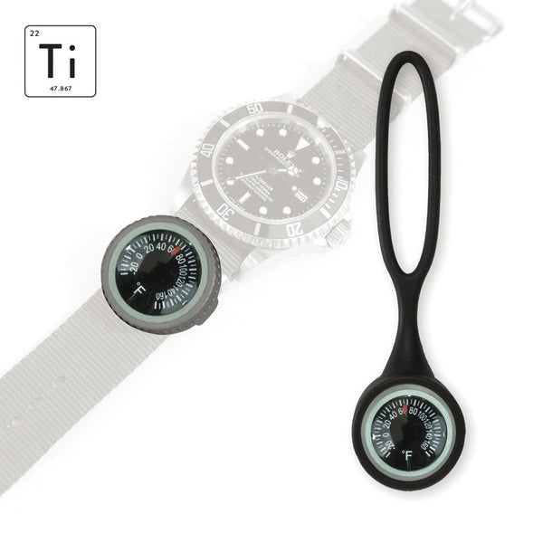Expedition Watch Band Thermometer Kit Ti - Black - Fahrenheit