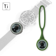 Expedition Watch Band Thermometer Kit Ti - OD Green - Fahrenheit