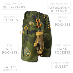 Raider Field Short NYCO - M90 Woodland