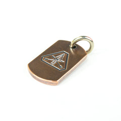 Steel Flame Copper Fatty Dog Tag - Platoon