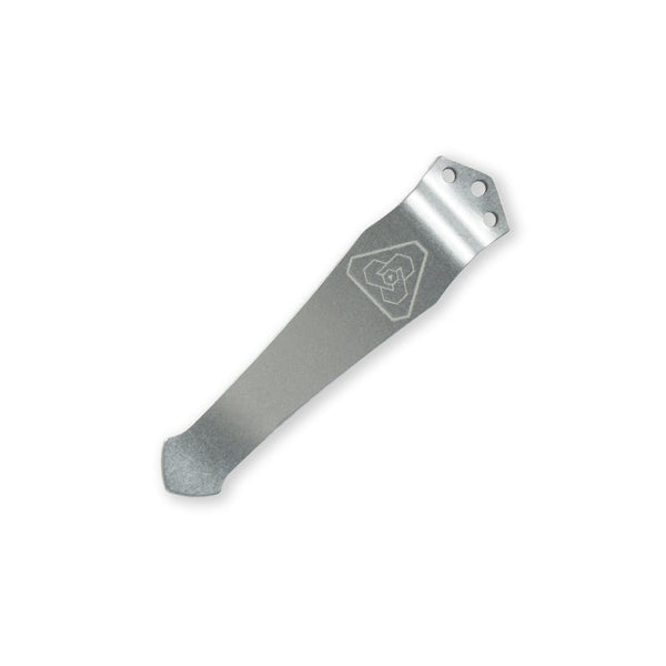 Steel Flame Dragon Tail Titanium Knife Clip - PDW Logo