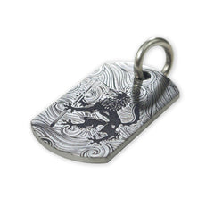 Steel Flame Titanium Dog Tag - Sea Wolf / All Terrain with Jump Ring