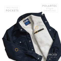 Shearling Mountain Jacket - Navy Blue