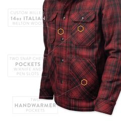 Shearling Mountain Jacket - Red Plaid