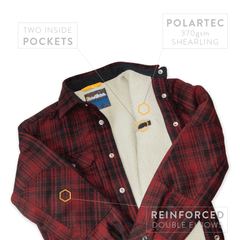 Shearling Mountain Jacket - Red Plaid