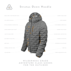 Stratus Down Hoodie - Mission Gray