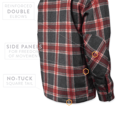 DRB Woodsman Shirt - Red Plaid Techwool