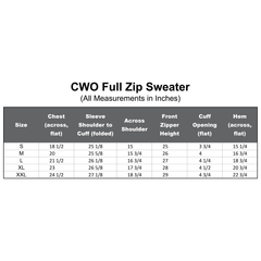 CWO Full Zip Sweater - Black