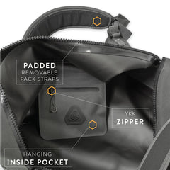 PDW All Terrain Duffel 45L zippered YKK Aquaguard inside accessory pocket