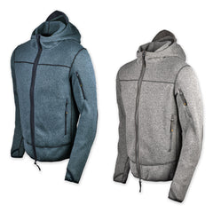 PDW Chase Polartec ThermalPro Hoodie blue steel and gray stone