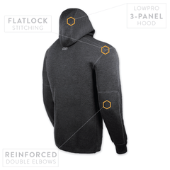 Orion Merino Hoodie FZ - Pursuit Black