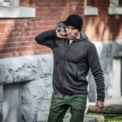 Orion Merino Hoodie FZ - Pursuit Black