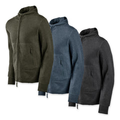 PDW Orion full zip merino wool hoodie 3 colors made in Italy