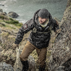 PDW Aegis LT 3-layer waterproof breathable hardshell Black sea cliff rain storm