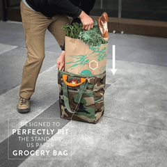 PDW CaB-2 tote bag Woodland camo fits American paper grocery bag