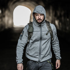 PDW Chase Hoodie Polartec fleece jacket gray stone inside tunnel