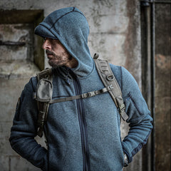 PDW Chase Polartec ThermalPro Hoodie blue hood profile