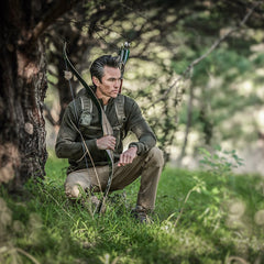 PDW Orion full zip merino wool hoodie hunter green made in Italy archery