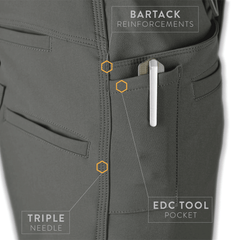 Dedicated EDC knife pocket and tool pocket detail — Raider Field Pant Guide Cloth Universal Field Gray
