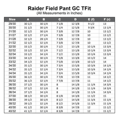 PDW Raider Field Pant Tailored Fit Chart Universal Field Gray