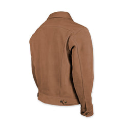 PDW Roam Suede Trucker Jacket Tobacco handmade in San Francisco, CA USA back view