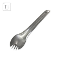 PDW May the Spork Be with You — full titanium spork, tumbled finish, 165mm