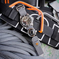PDW SPD titanium FXDS watch strap 22mm gray regular length