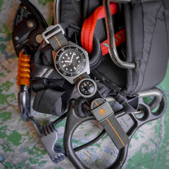 PDW SPD titanium FXDS watch strap 20mm OD Green Tracer short length