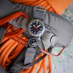 PDW SPD titanium FXDS watch strap 22mm gray short length