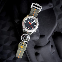 PDW SPD titanium FXDS watch strap 22mm OD Green Tracer short length