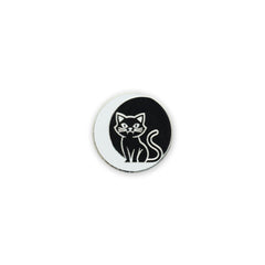 PDW Black Cat Moon GID Lapel Pin