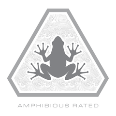 Amphibious rated frog logo