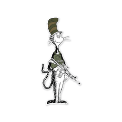 PDW Cat in the Hat and Plate Carrier Sticker