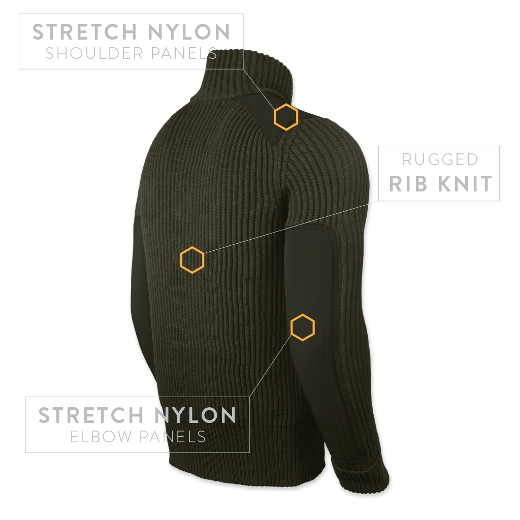 CWO Full Zip Sweater Werx Prometheus OD | | PDW - Design Green