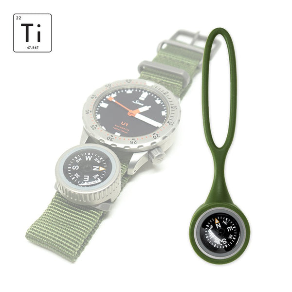 Expedition Watch Band Compass Kit Ti - OD Green