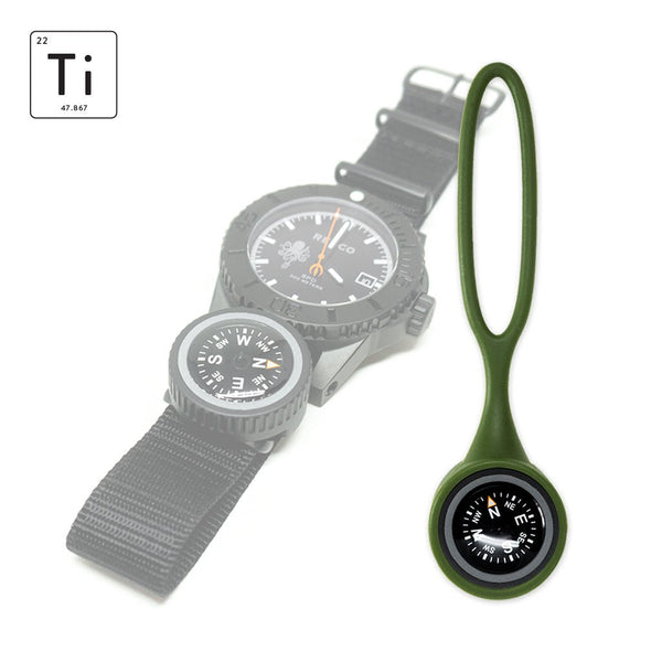 Expedition Watch Band Compass Kit Ti - PVD / OD Green
