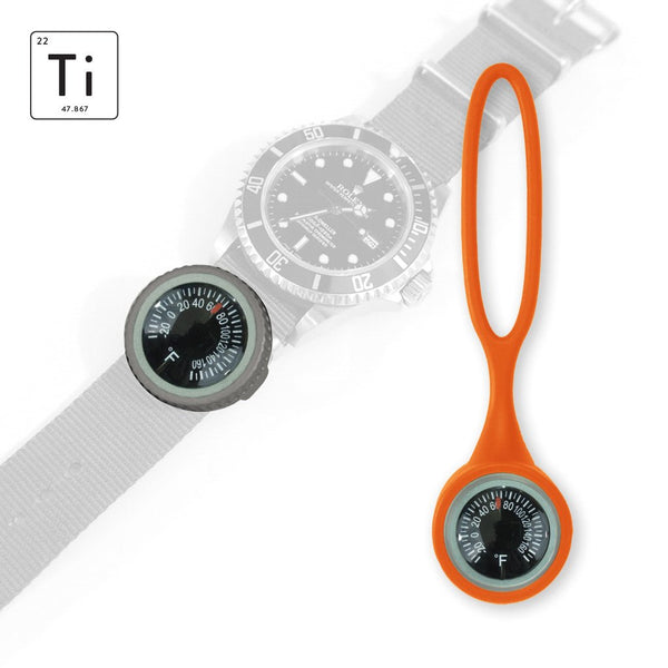 Expedition Watch Band Thermometer Kit Ti - Orange - Fahrenheit