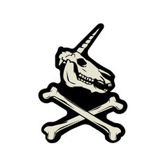 PDW Unicorn Jolly Roger Sticker