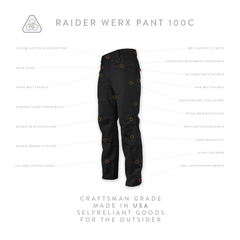Raider Werx Pant 100C - Syth Black