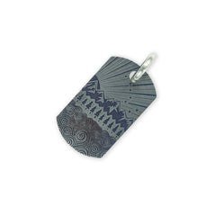 Steel Flame Titanium Dog Tag - Sea Wolf / All Terrain with Jump Ring