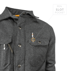 Shearling Mountain Jacket - Gray Tweed