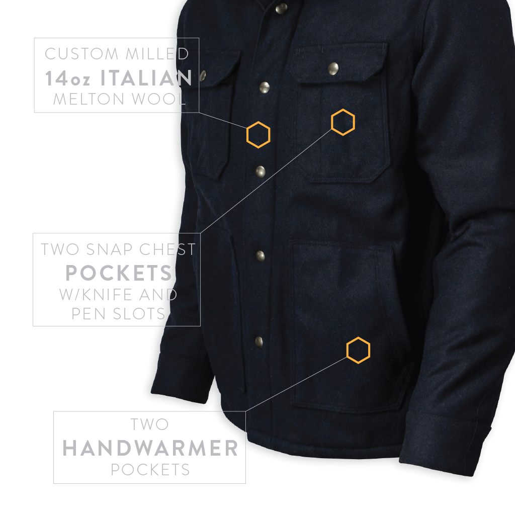 Shearling Mountain Jacket - Navy Blue | PDW | Prometheus Design Werx Shearling Mountain Jacket - Navy Blue | PDW | Prometheus Design Werx