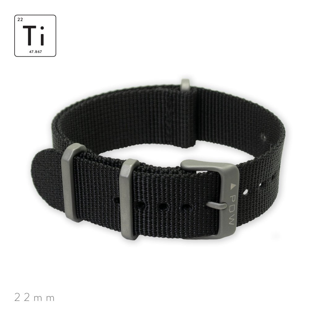 Ti-Ring Strap 22mm - Black, PDW