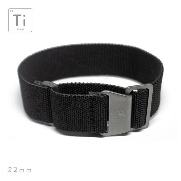 Ti-MNPara Strap 22mm - Black