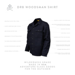 DRB Woodsman Shirt - Navy Blue Woolrich