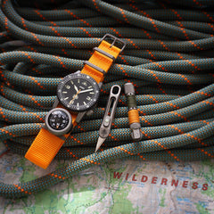 PDW SPD X-11 Titanium EDC Utility Knife - Lifestyle Carry Ares dive watch